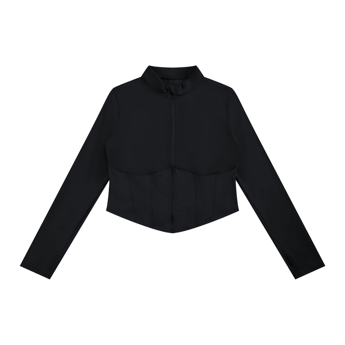 Women's Slim Fit Full-Zip Yoga Jacket in black