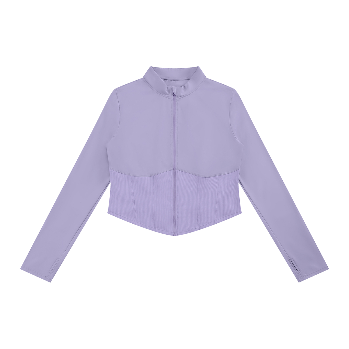 Women's Slim Fit Full-Zip Yoga Jacket in purple