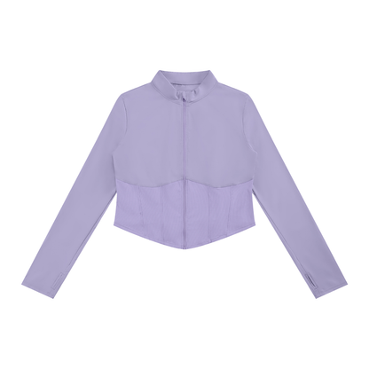 Women's Slim Fit Full-Zip Yoga Jacket in purple