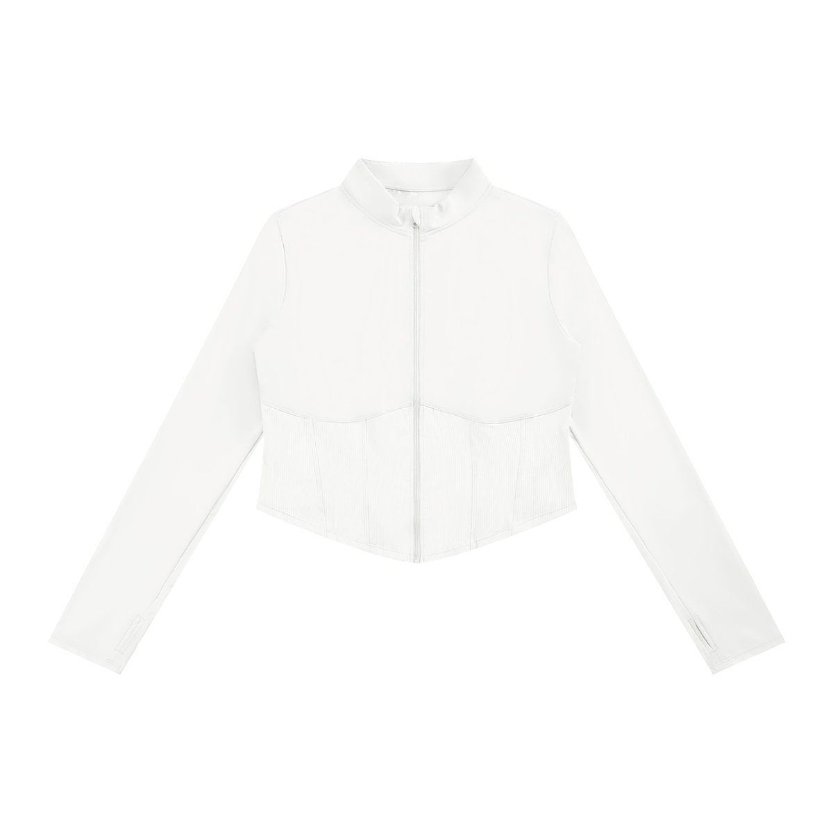 Women's Slim Fit Full-Zip Yoga Jacket in white