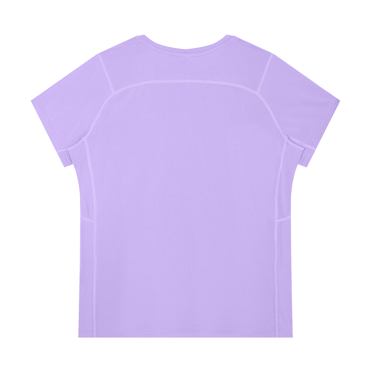 Women's Slim Fit Polyester Crewneck T-Shirt in purple, alternate angle