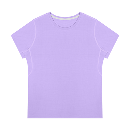 Women's Slim Fit Polyester Crewneck T-Shirt in purple