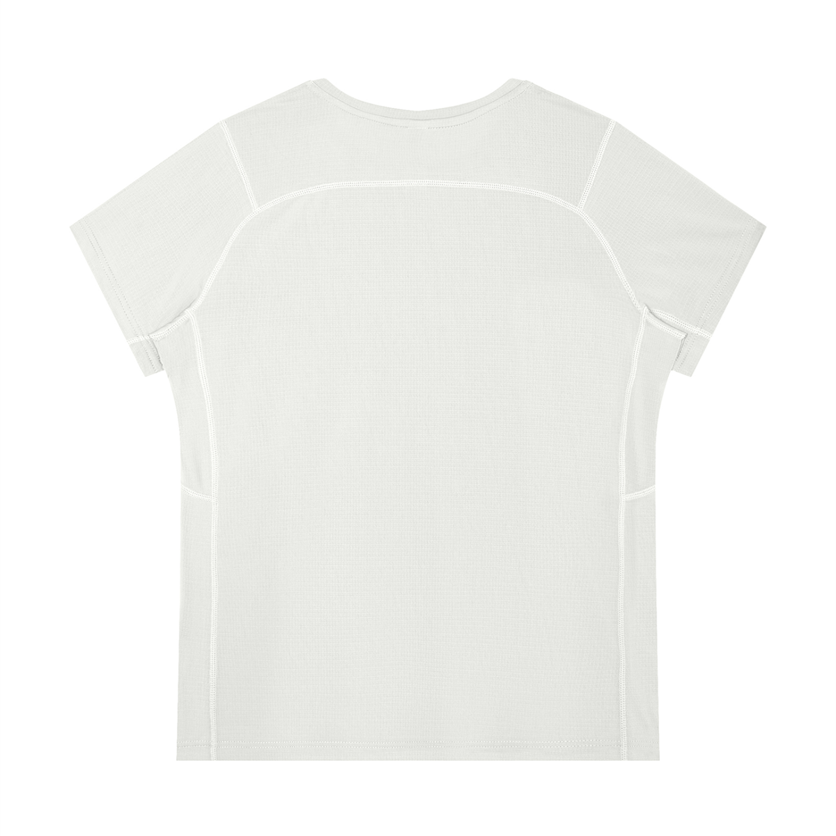 Women's Slim Fit Polyester Crewneck T-Shirt in white, alternate angle