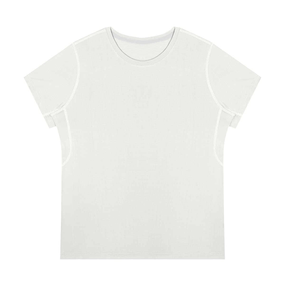 Women's Slim Fit Polyester Crewneck T-Shirt in white