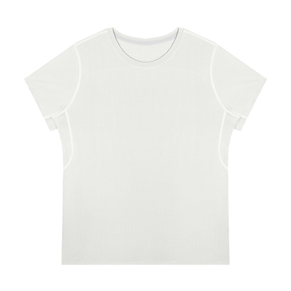 Women's Slim Fit Polyester Crewneck T-Shirt in white