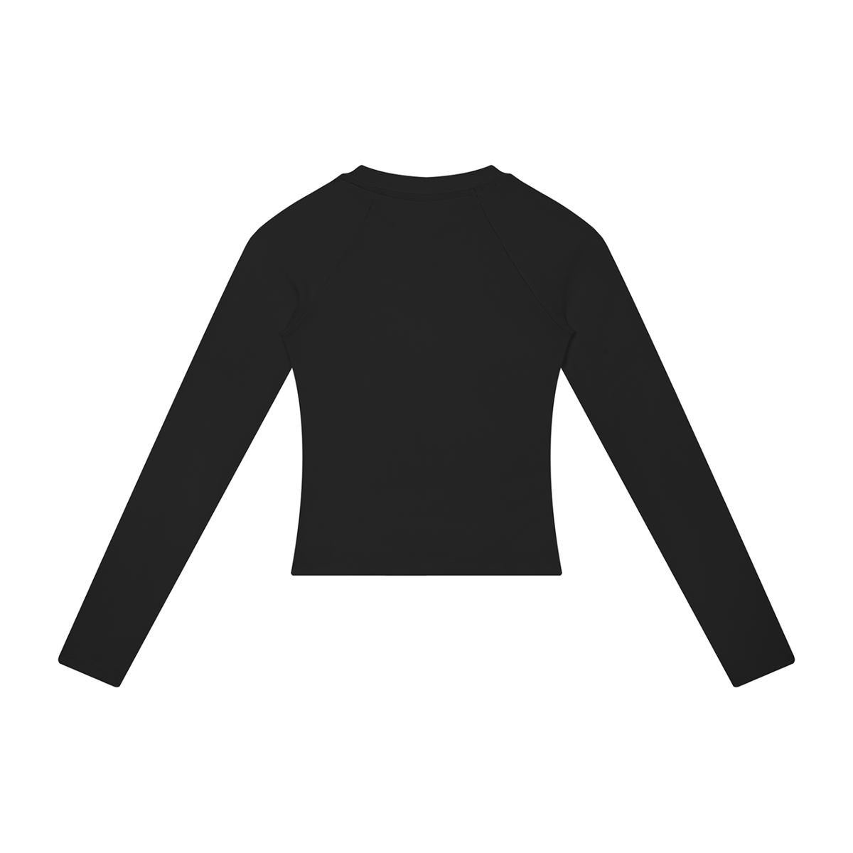 Women's Slim Raglan Long Sleeve T-Shirt in black, alternate angle