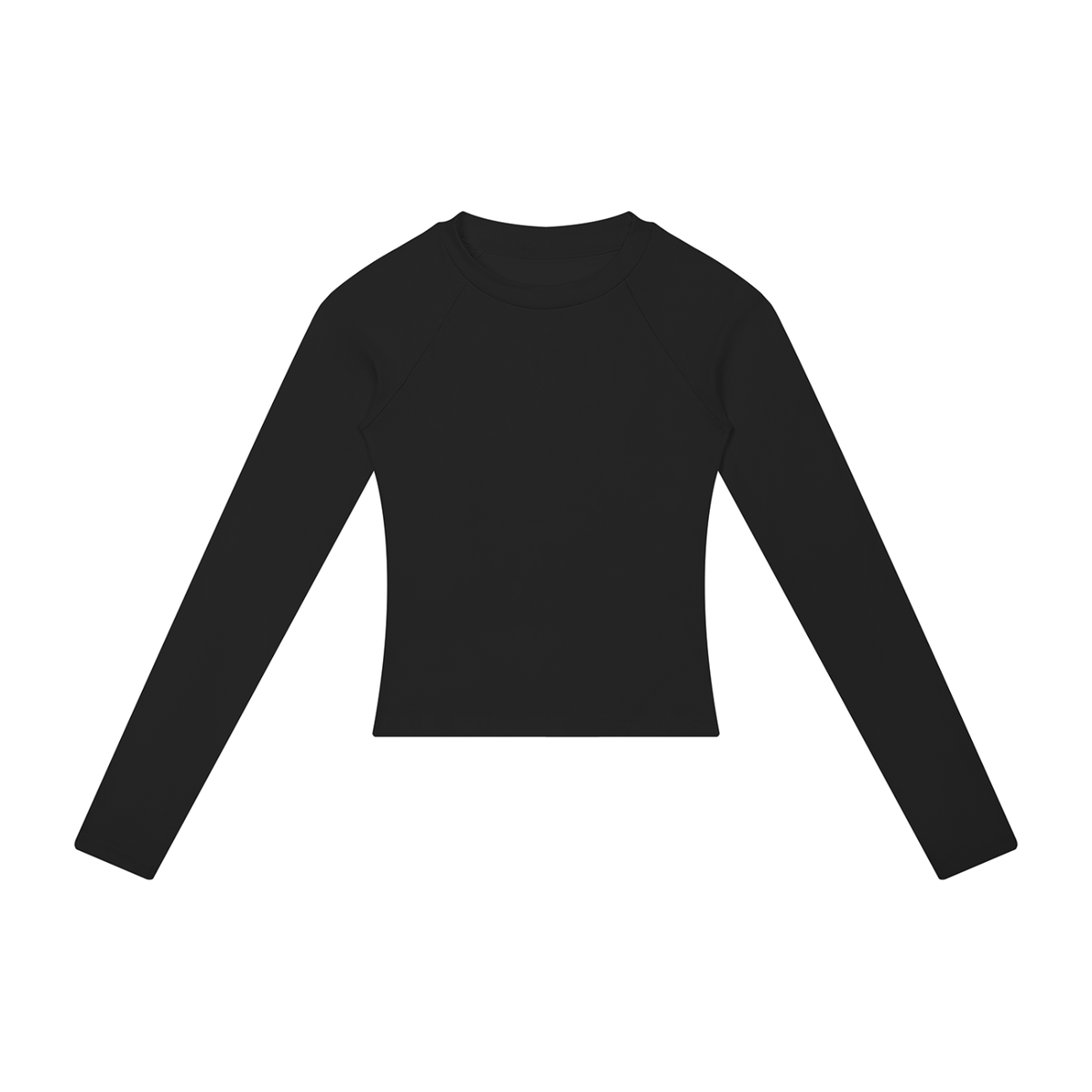 Women's Slim Raglan Long Sleeve T-Shirt in black