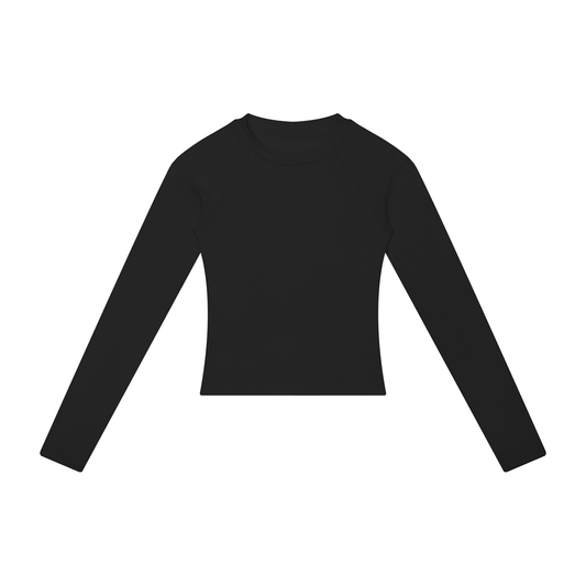 Women's Slim Raglan Long Sleeve T-Shirt in black