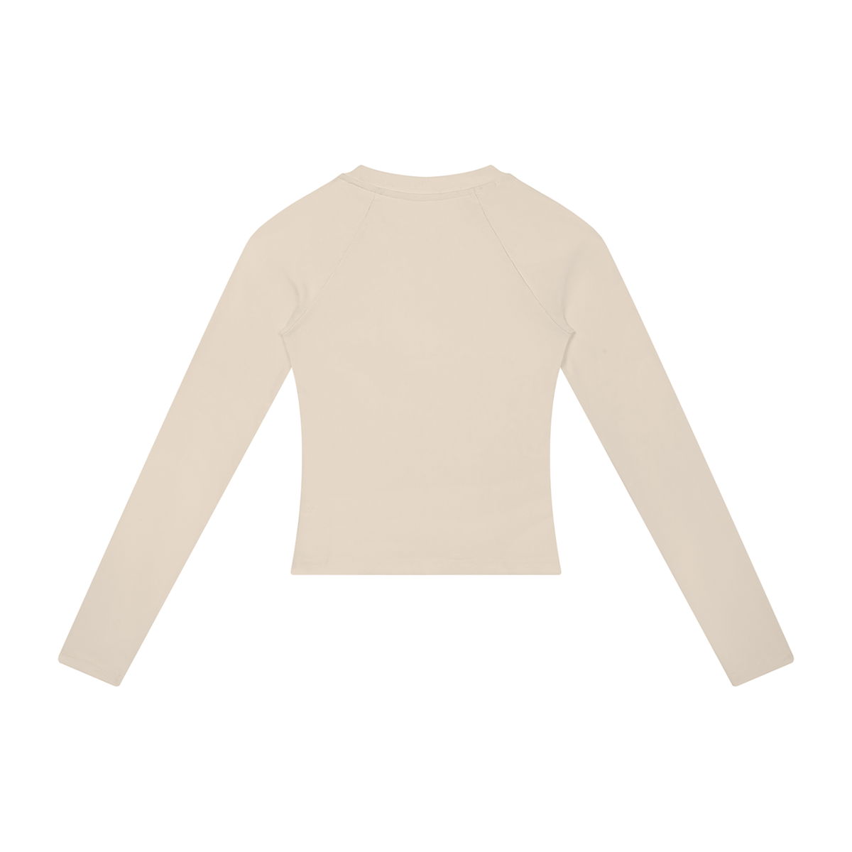 Women's Slim Raglan Long Sleeve T-Shirt in khaki, alternate angle