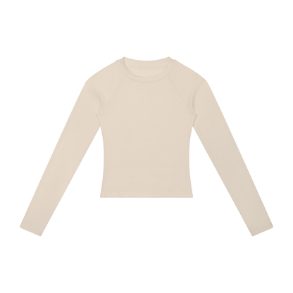 Women's Slim Raglan Long Sleeve T-Shirt in khaki