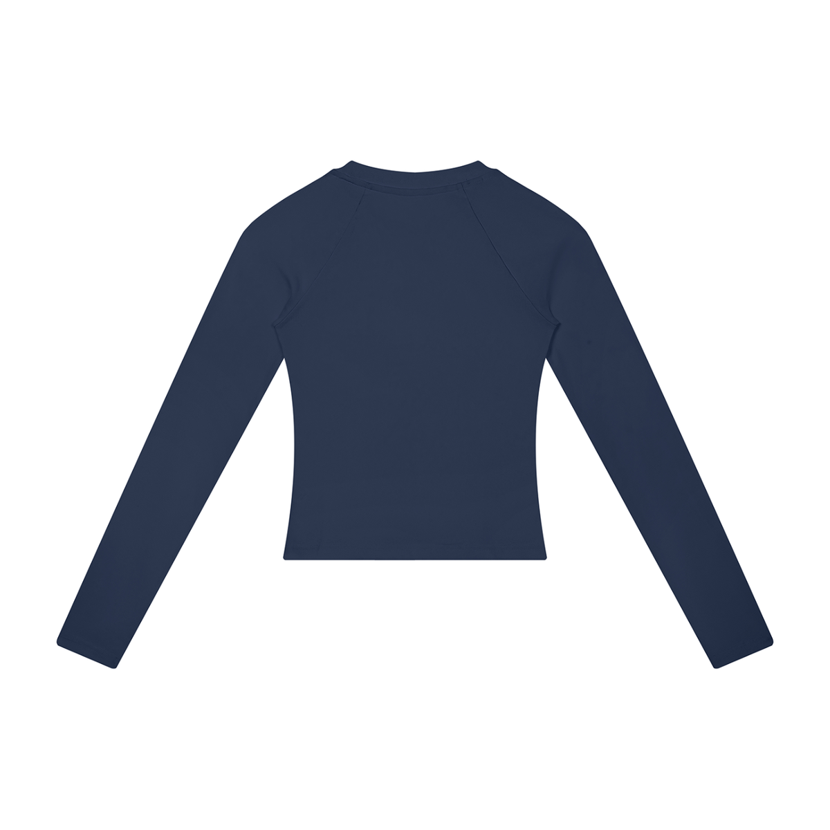 Women's Slim Raglan Long Sleeve T-Shirt in navy blue, alternate angle