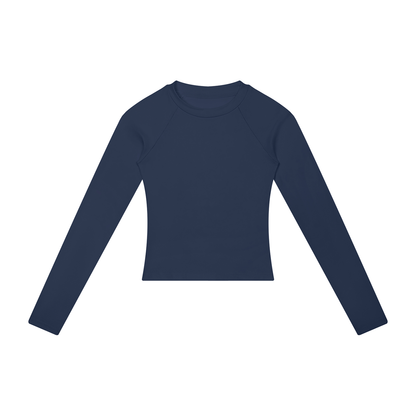 Women's Slim Raglan Long Sleeve T-Shirt in navy blue