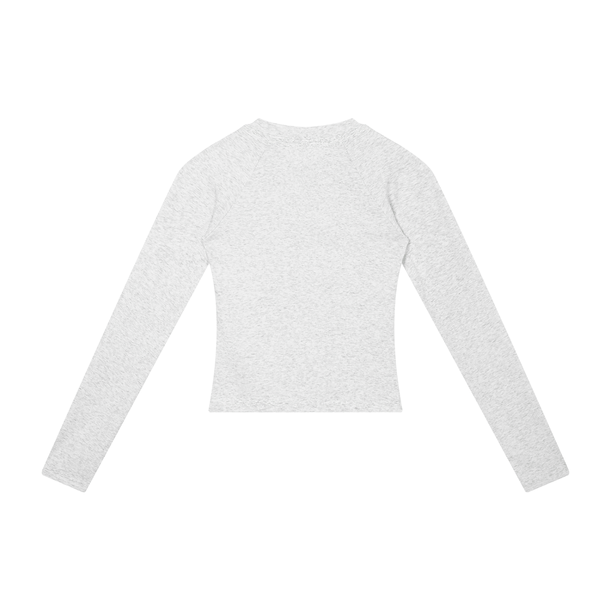 Women's Slim Raglan Long Sleeve T-Shirt in oat gray, alternate angle