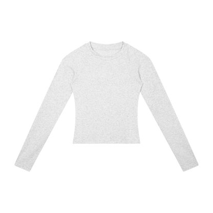 Women's Slim Raglan Long Sleeve T-Shirt in oat gray