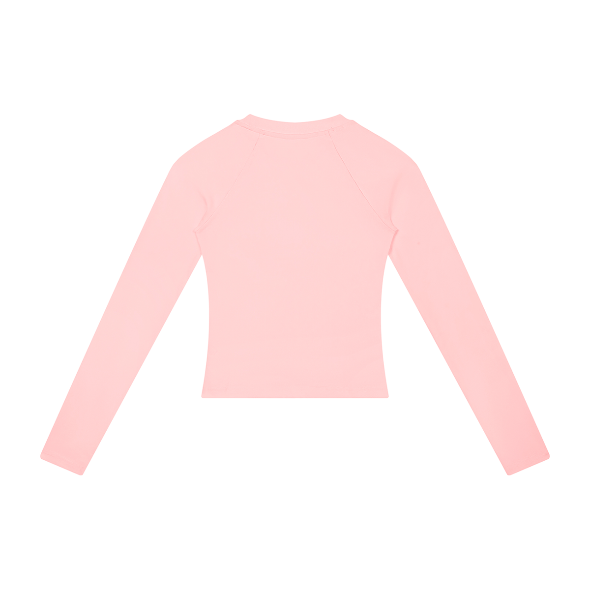 Women's Slim Raglan Long Sleeve T-Shirt in pink, alternate angle