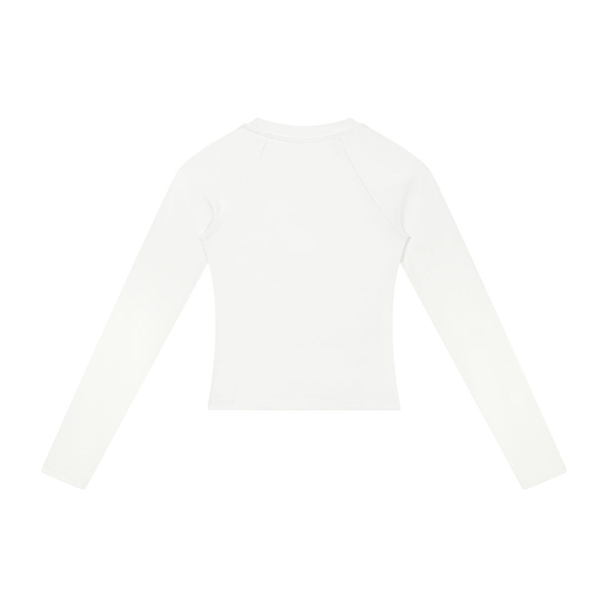 Women's Slim Raglan Long Sleeve T-Shirt in white, alternate angle