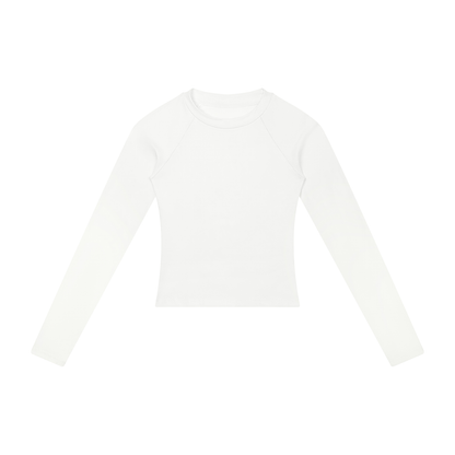 Women's Slim Raglan Long Sleeve T-Shirt in white