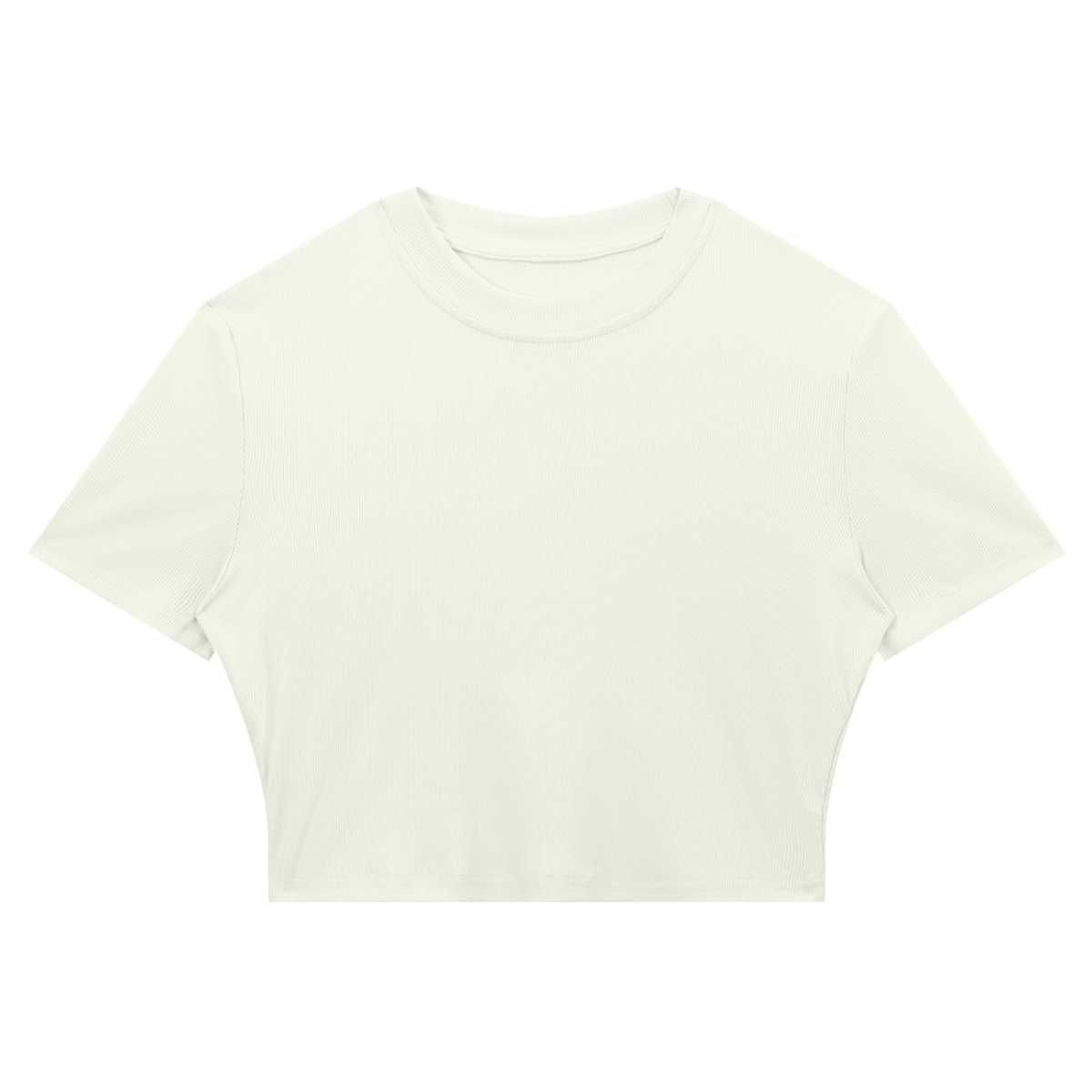 Women's Slim Ribbed Crop T-Shirt in light green