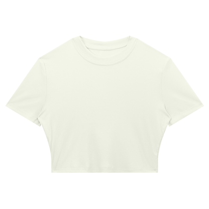 Women's Slim Ribbed Crop T-Shirt in light green