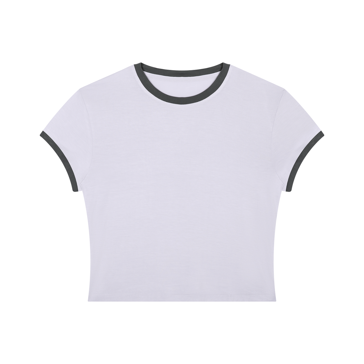 Women's Slim Ringer T-Shirt in light purple with dark gray