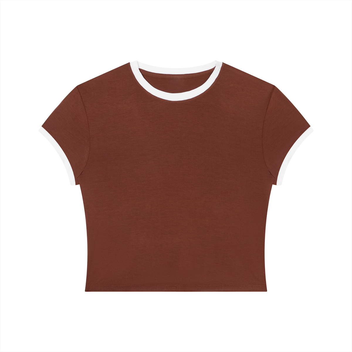 Women's Slim Ringer T-Shirt in red with white