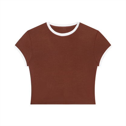 Women's Slim Ringer T-Shirt in red with white
