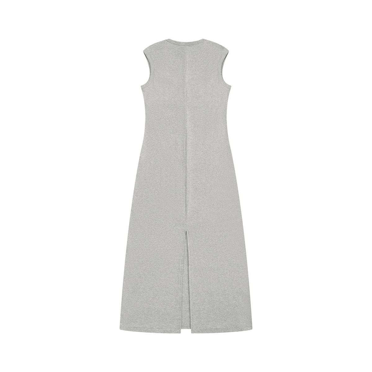 Women's Slim Sleeveless Dress in flower gray, alternate angle