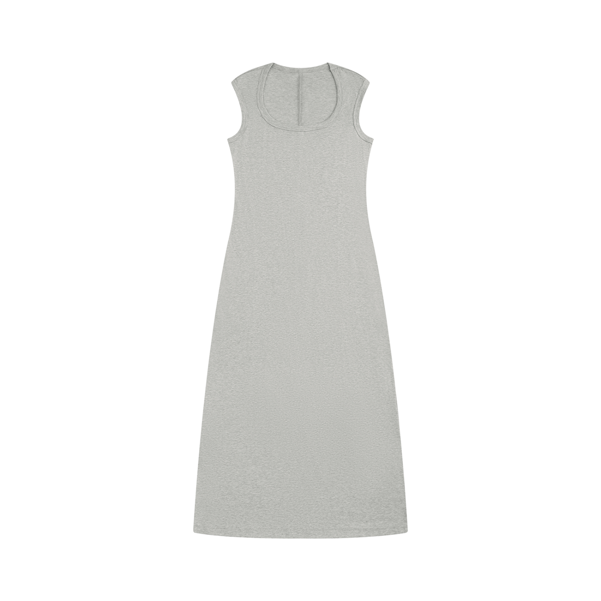 Women's Slim Sleeveless Dress in flower gray