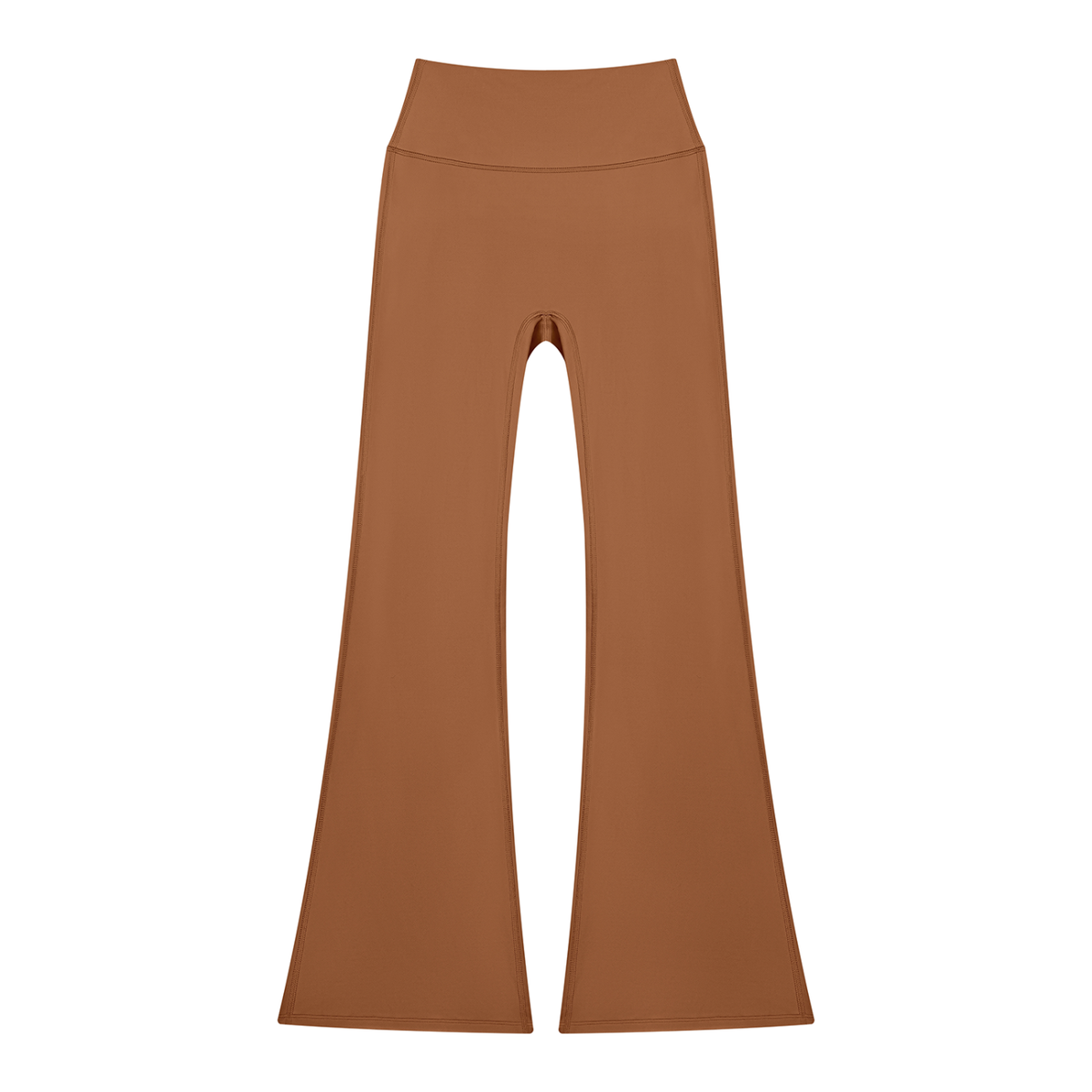 Women's Solid Color Flared Yoga Leggings in caramel