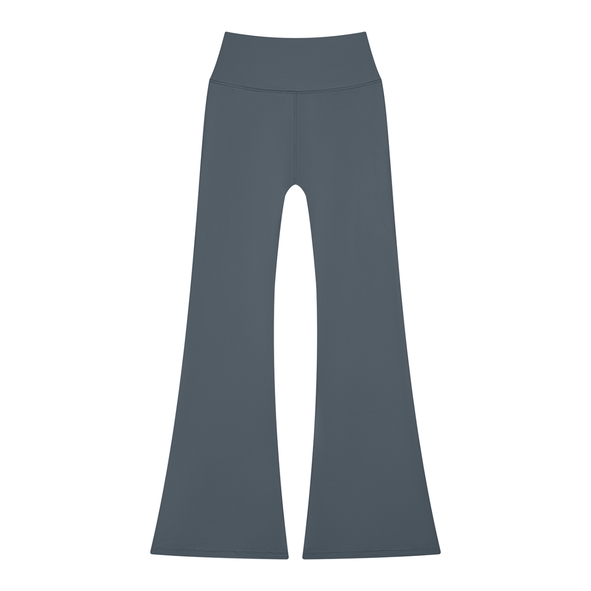 Women's Solid Color Flared Yoga Leggings in dark gray, alternate angle