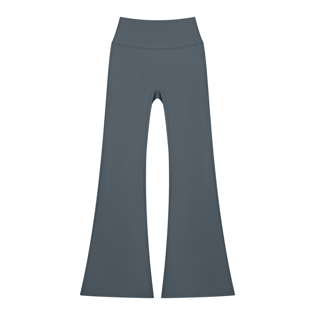 Women's Solid Color Flared Yoga Leggings in dark gray