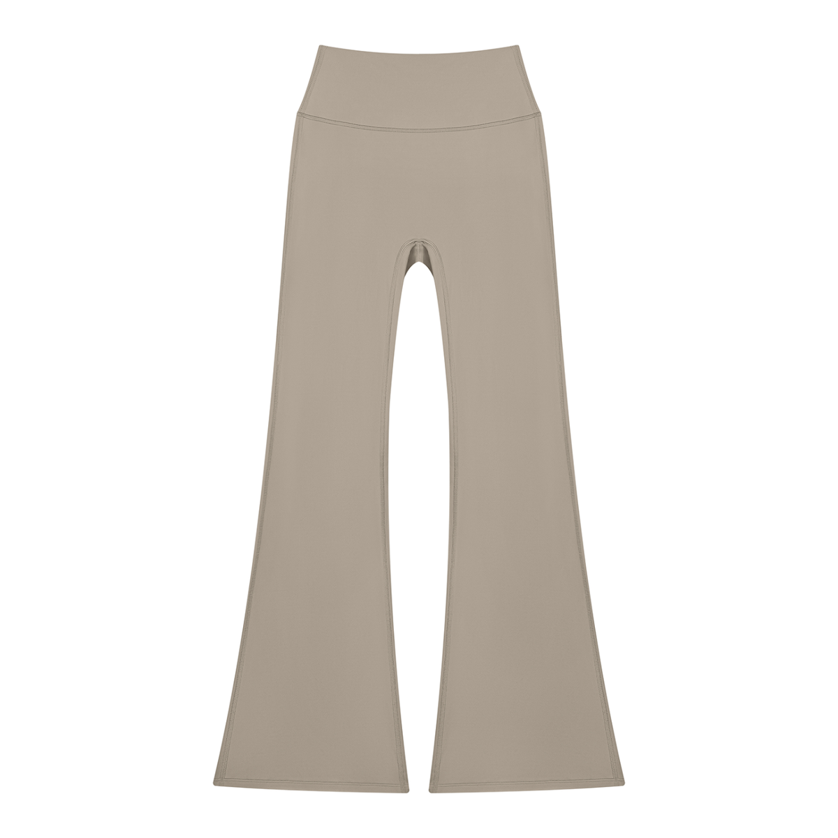 Women's Solid Color Flared Yoga Leggings in khaki