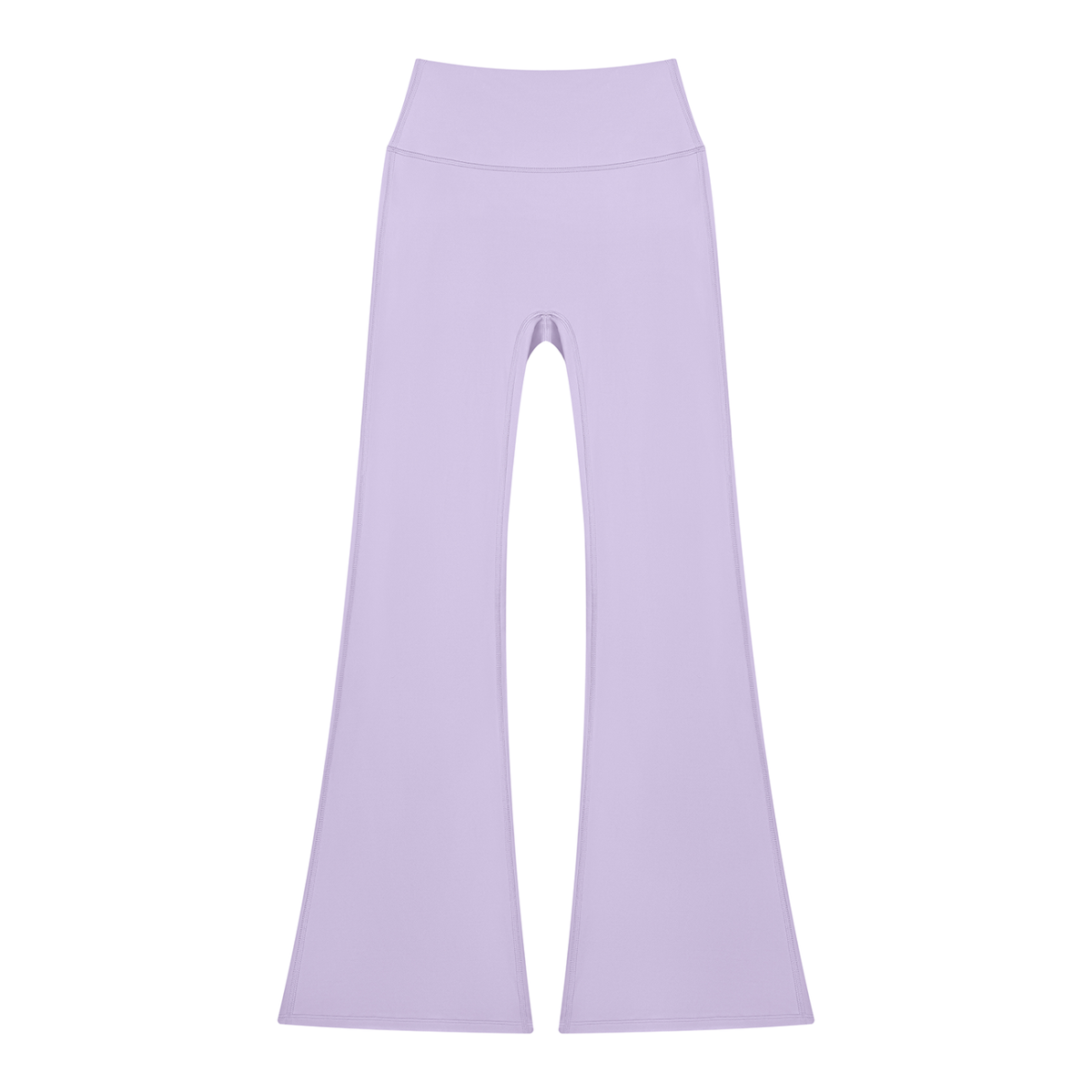 Women's Solid Color Flared Yoga Leggings in light purple