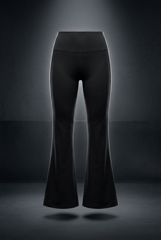 Women's Solid Color Flared Yoga Leggings, view 1