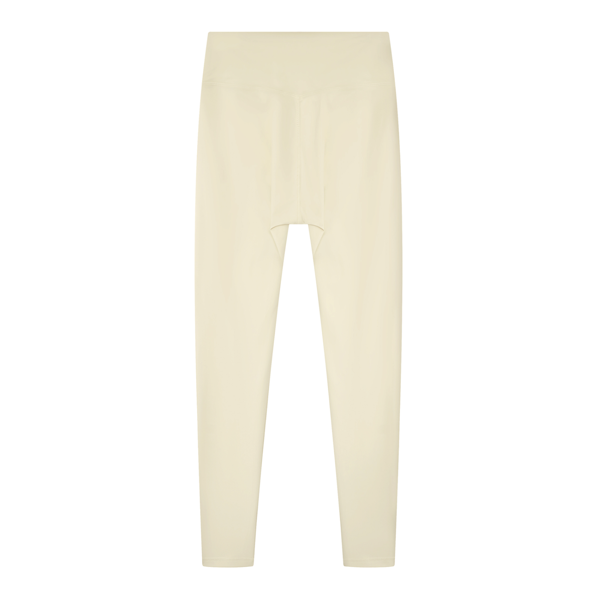 Women's Solid High Rise Leggings in apricot, alternate angle