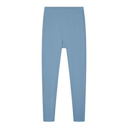 Women's Solid High Rise Leggings in haze blue
