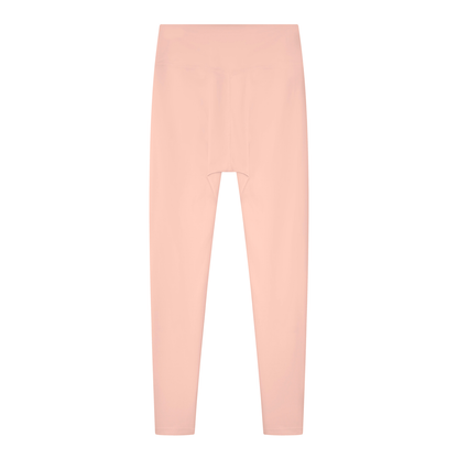 Women's Solid High Rise Leggings in pink, alternate angle