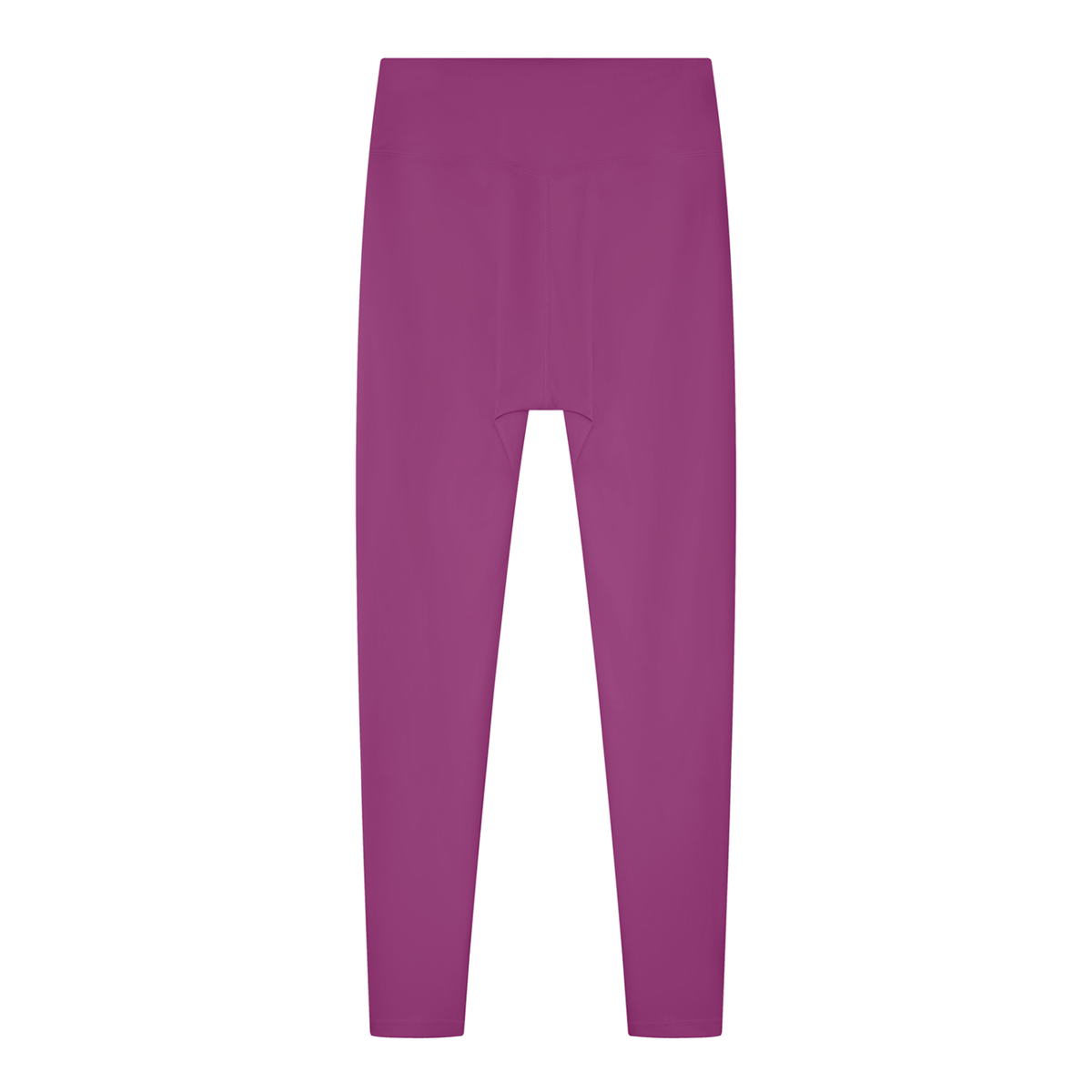 Women's Solid High Rise Leggings in purple, alternate angle