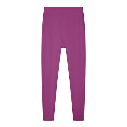 Women's Solid High Rise Leggings in purple