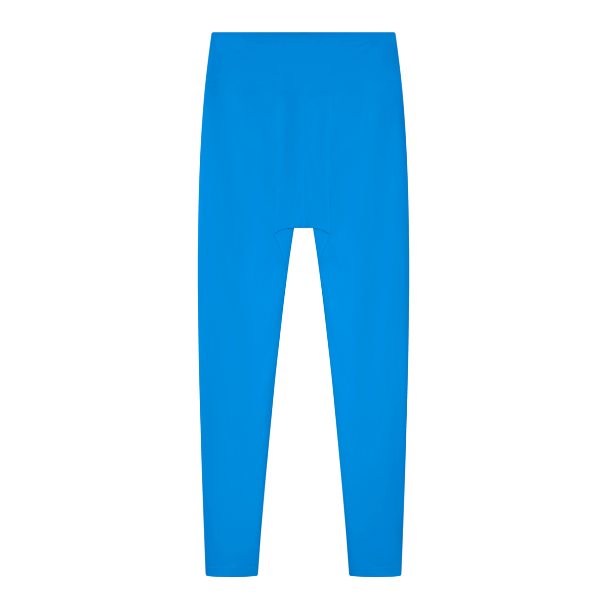 Women's Solid High Rise Leggings in royal blue, alternate angle