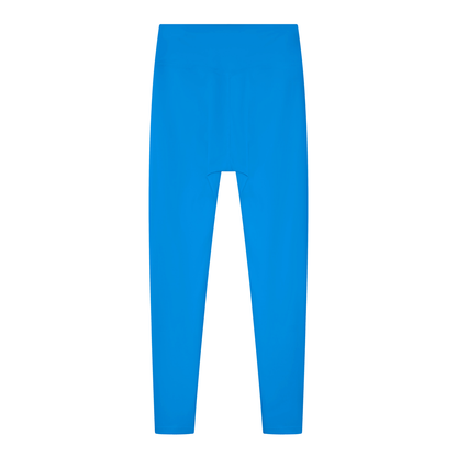 Women's Solid High Rise Leggings in royal blue, alternate angle