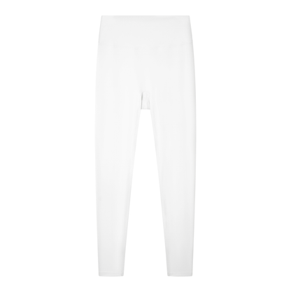 Women's Solid High Rise Leggings in white