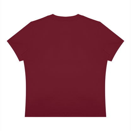 Women's Sorona Crewneck T-Shirt in wine red, alternate angle