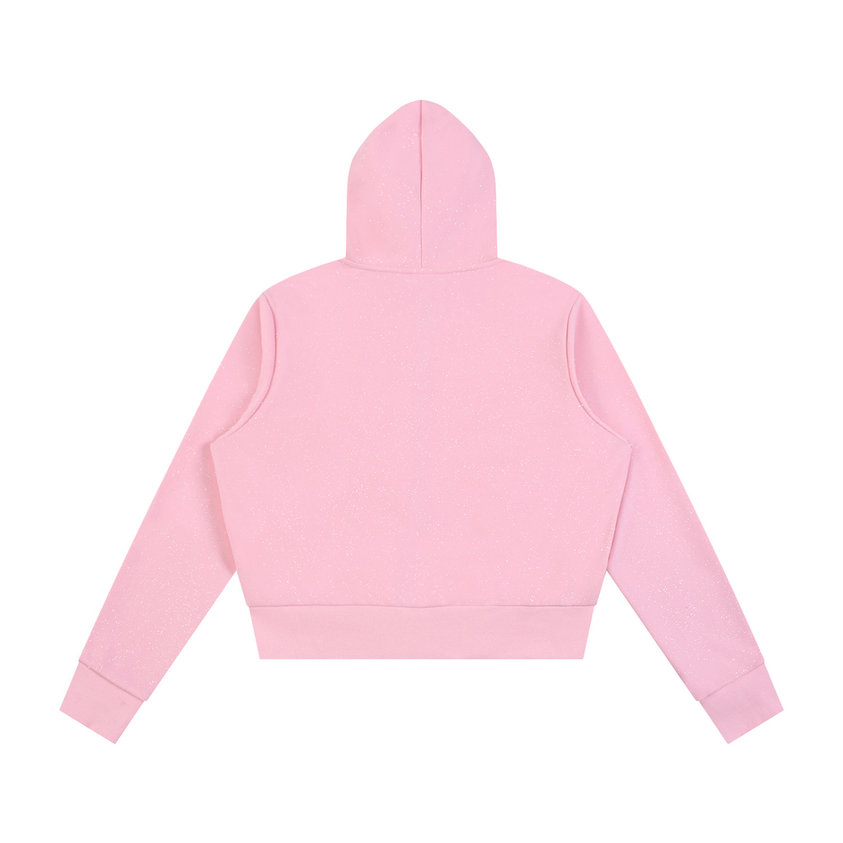 Women's Sparkles Fleece Full Zip Hoodie in pink, alternate angle
