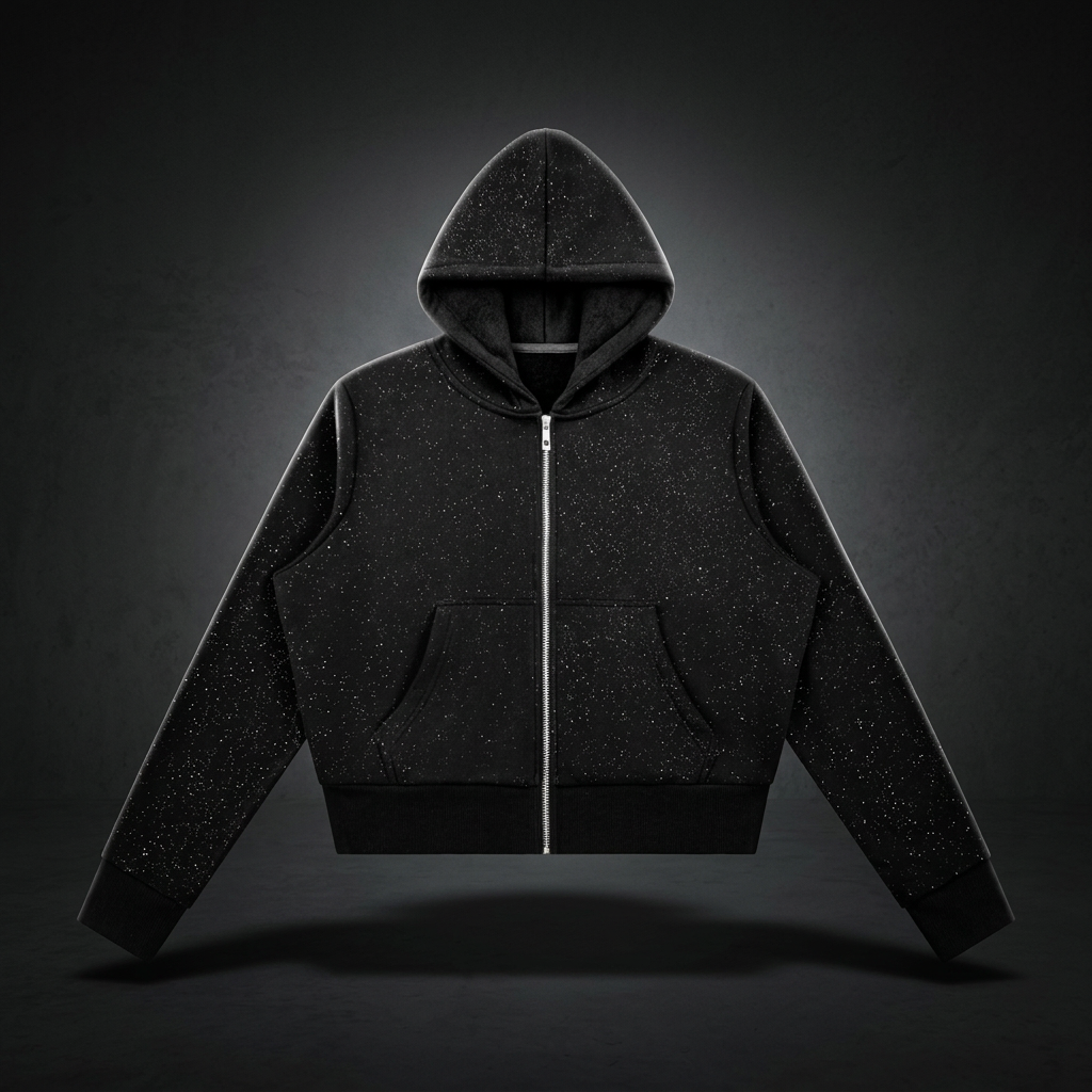 Women's Sparkles Fleece Full Zip Hoodie, view 1