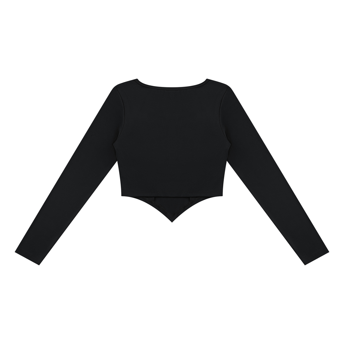 Women's Square Neck Cropped T-Shirt in black, alternate angle