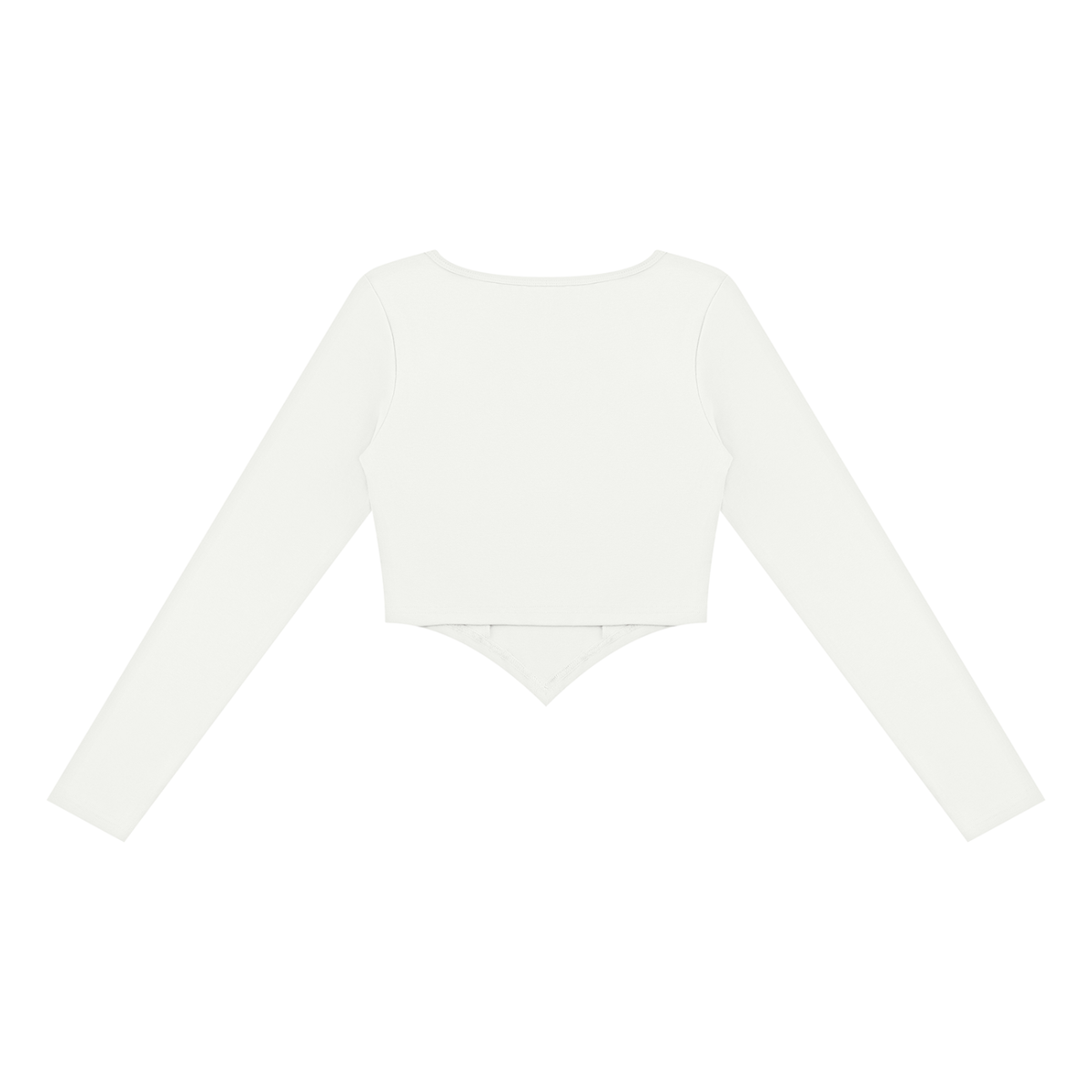 Women's Square Neck Cropped T-Shirt in white, alternate angle