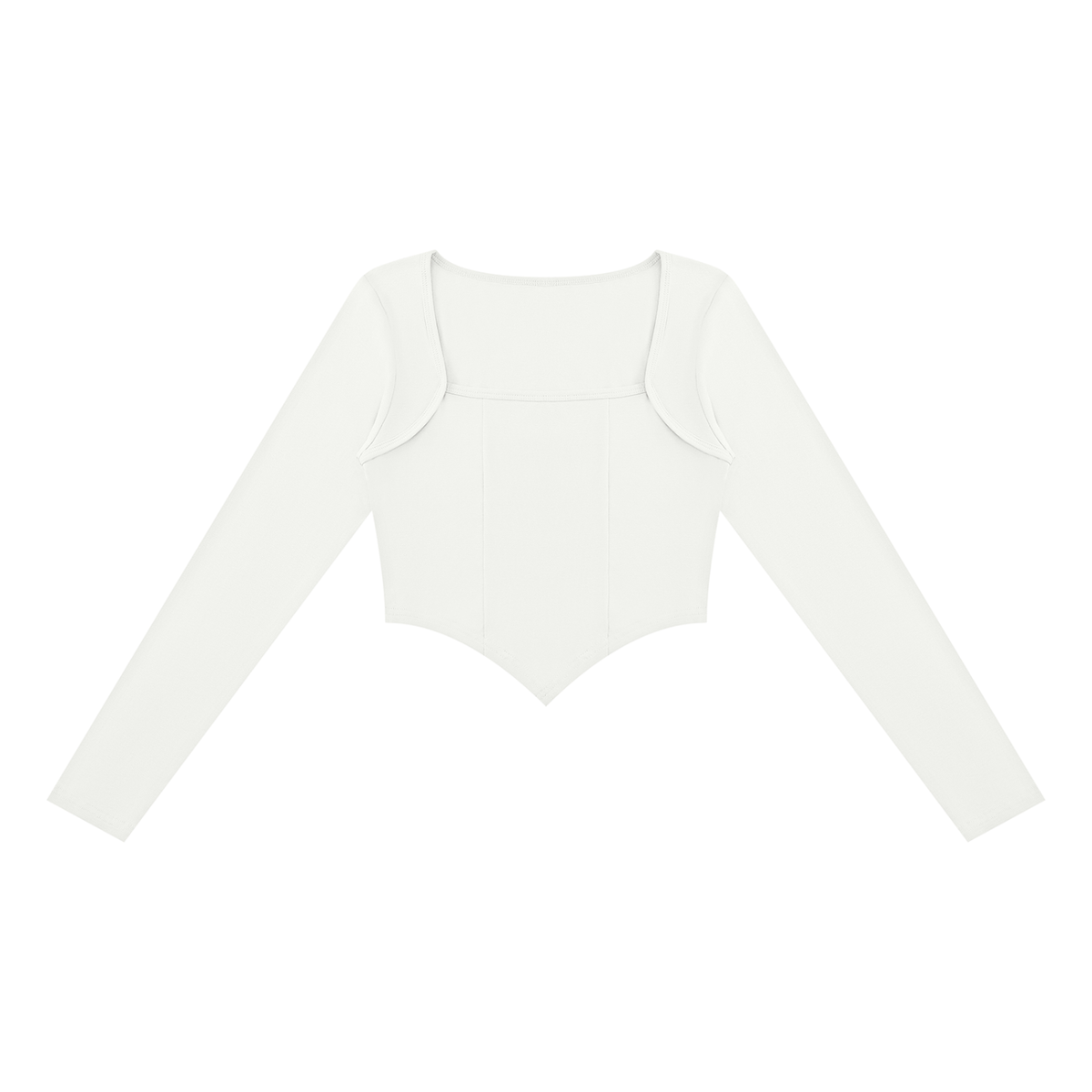 Women's Square Neck Cropped T-Shirt in white