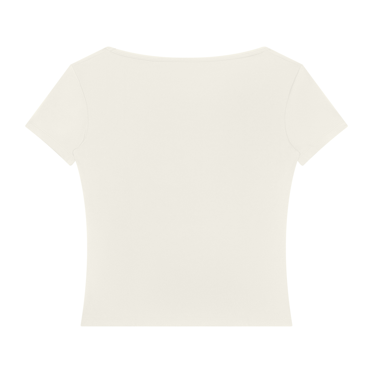 Women's Square Neck Training T-Shirt in beige, alternate angle