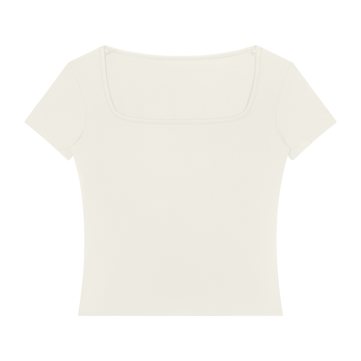 Women's Square Neck Training T-Shirt in beige